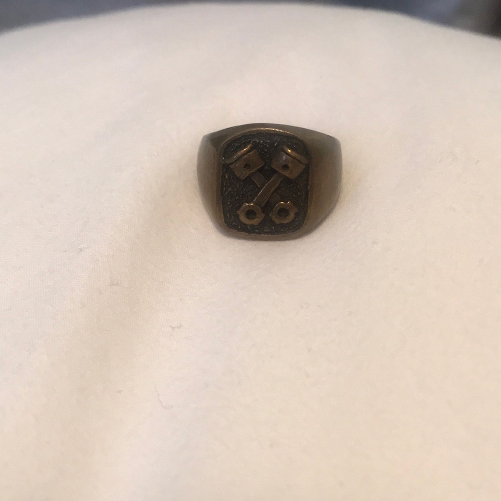 Brass men’s signet ring